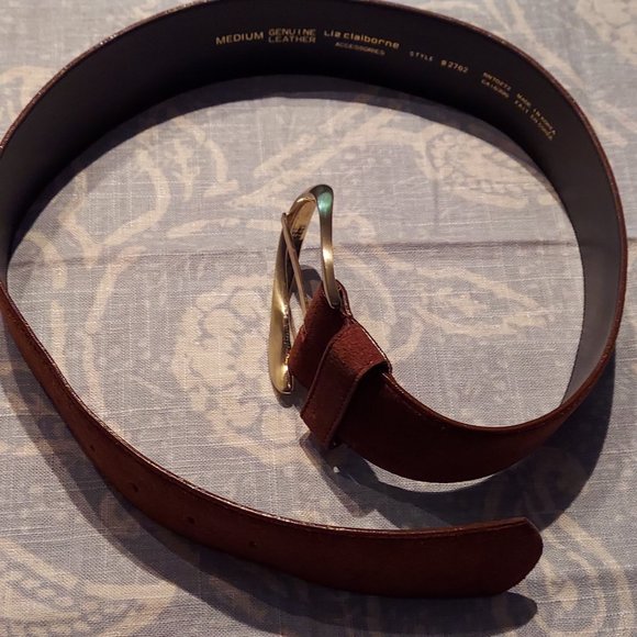 Vintage Genuine Leather Liz Claiborne Belt - Rust Brown - Picture 1 of 4